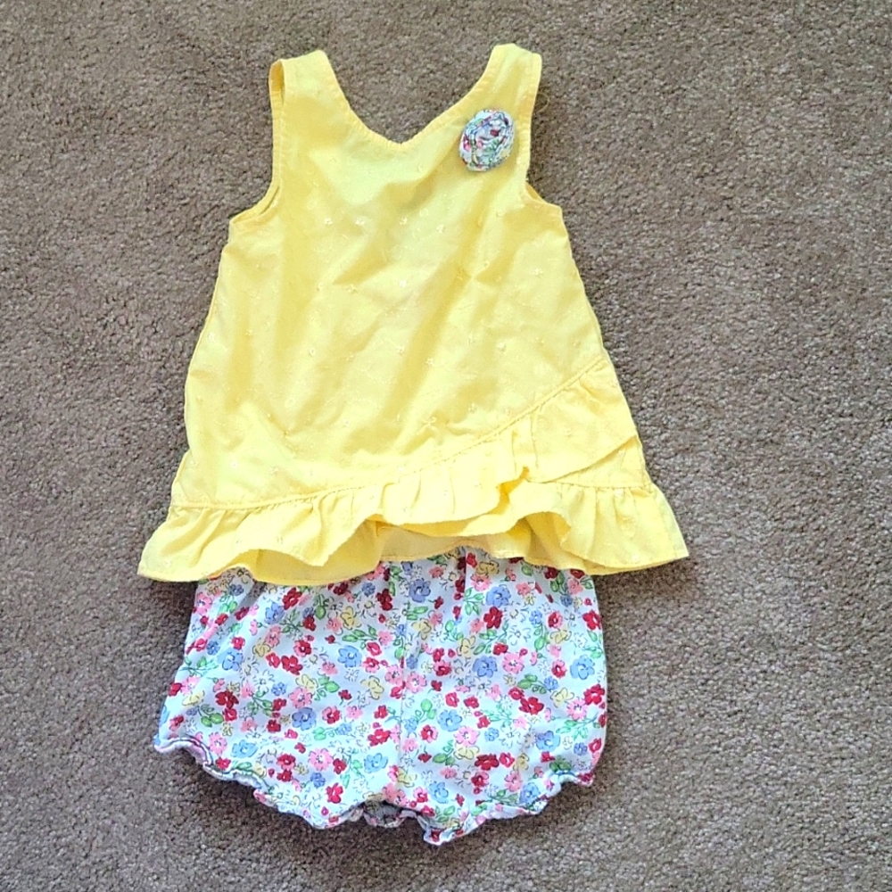 Floral Girls 2 Piece Short Set